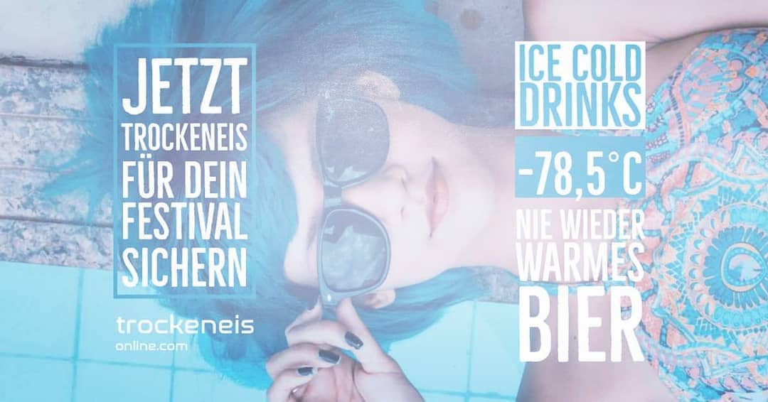 Trockeneis ist mit -75 Grad die perfekte Lösung um Getränke auf dem Festival oder beim Campen zu kühlen!